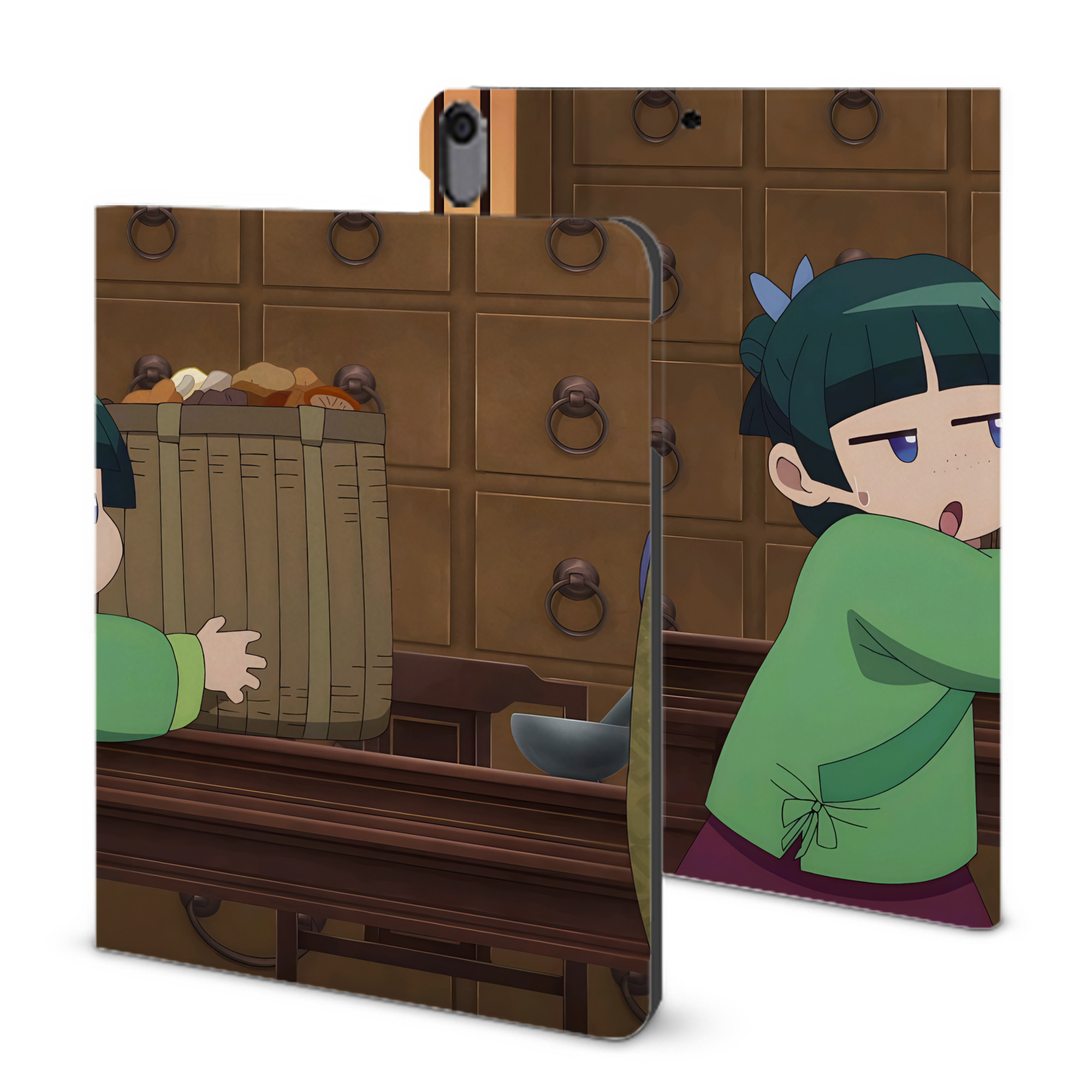 （画像用） 薬屋のひとりごと The Apothecary Diaries IPad ケース ブック型 PUレザー TPU 耐衝撃 軽量 薄型 ペン収納なし 全面保護 IPad 各モデル対応